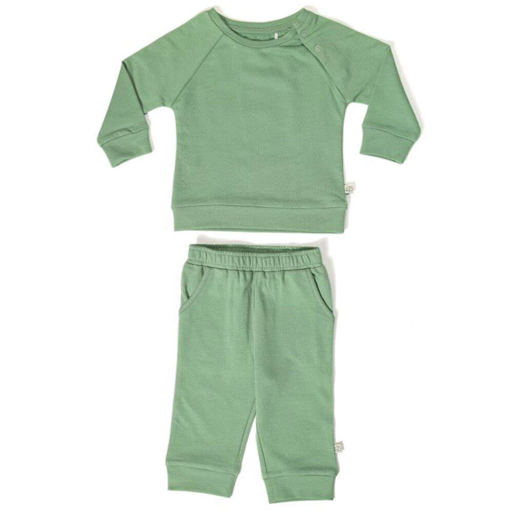 Baby organic cotton fleece jogger set